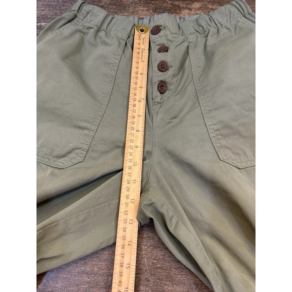 Free People Size Medium Green Cadet‎ Pull-On Jogger Pants Utility Boho